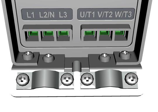 lbs) 3~ (230 V, 400 V) 1~ (230 V) Motor uit Verwijder de plastic kabelomhulling voor 360 aarding