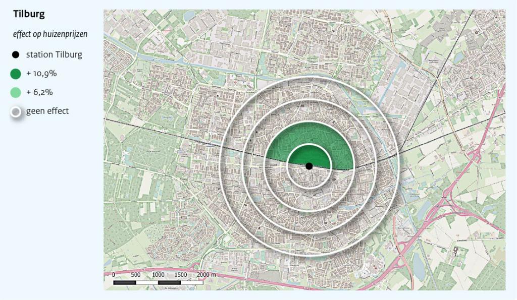 5 Resultaten Dit hoofdstuk biedt inzicht in de effecten van de knooppuntontwikkelingen in Tilburg, Breda en Arnhem op woningprijzen.