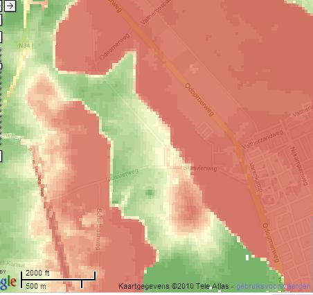 De grondwaterstanden liggen aan de noord-, oost- en westzijde van het plangebied dieper dan 3,00 m beneden