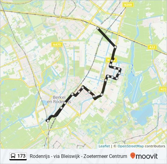 Richting: St. Lansingerland-Z'Meer 20 haltes BEKIJK LIJNDIENSTROOSTER Berkel En Rodenrijs Rodenrijs Metro 2 Zwarteweg, Berkel en Rodenrijs 173 bus Dienstrooster St.