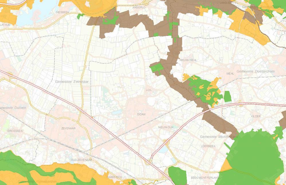 Beschermde status plangebied Ecologische hoofdstructuur (EHS) In de provincie Gelderland bestaat de EHS uit drie onderdelen: EHS-natuur, EHS-verweven en ecologische verbindingszones.