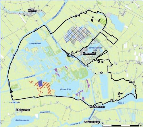 Figuur 5.7: Maatregelen in de Alde Feanen in het kader van de PAS, voor zover deze zijn gelokaliseerd. 5.6 Effecten herstelmaatregelen op overige Natura 2000-waarden In paragraaf 5.