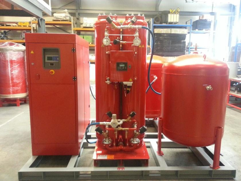 N2-generator / N2-dosering - Rest zuurstof gehalte - capaciteit