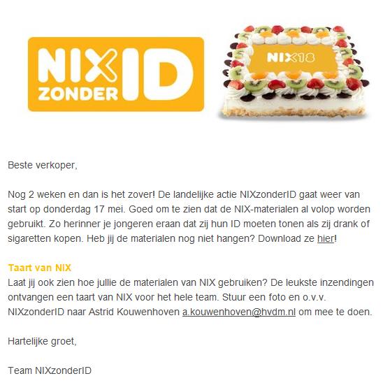 Mailing: Materialen NIXzonderID nu