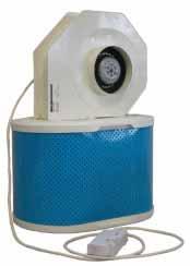 N3 ventilator- en filterpatroon Gemakkelijk te installeren Het standard filterpatroon bestaat HEPA- (deeltjes) en gasfilters Het gas filterpatroon is een zuivere koolstoffilter De
