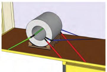 8.7.2. Rollen van minder dan 10 ton Lichte en middelzware rollen staal en aluminium (en soortgelijke rollen) worden bij voorkeur vervoerd op een rollendrager, zoals beschreven in 8.10, eerste alinea.