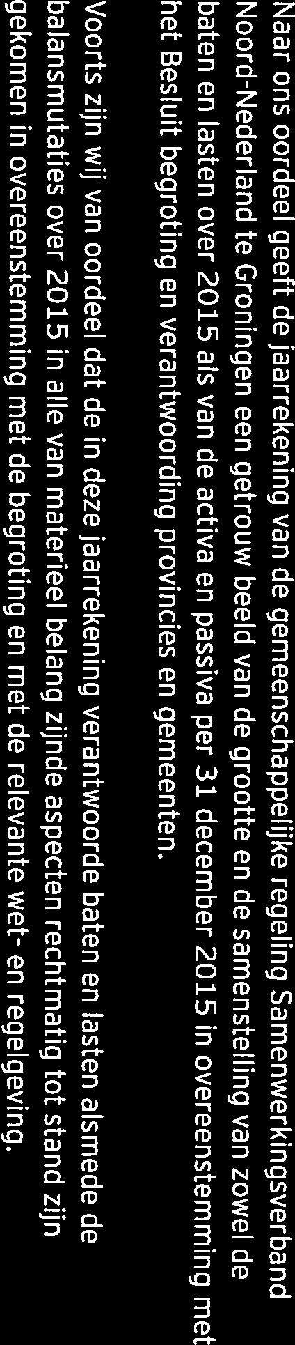 Deze risico-inschattingen hebben echter niet tot doel een oordeel tot uitdrukking te brengen over de effectiviteit van de interne beheersing van de gemeenschappelijke regeling.