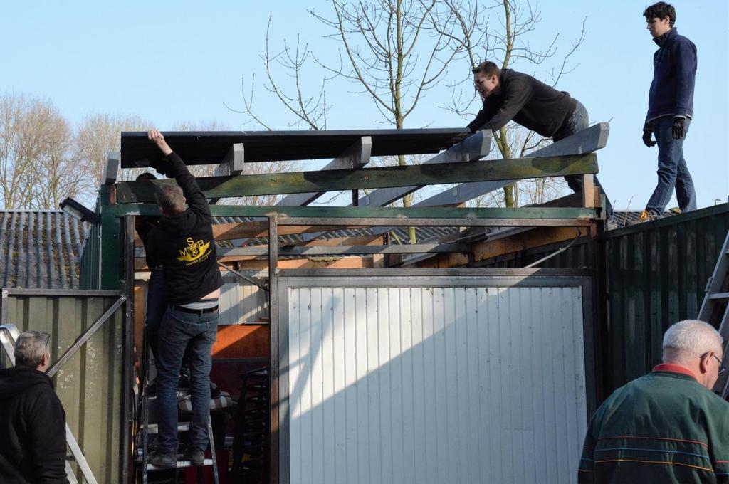 Depot: De werkzaamheden aan de aanhangerloods gaan ook