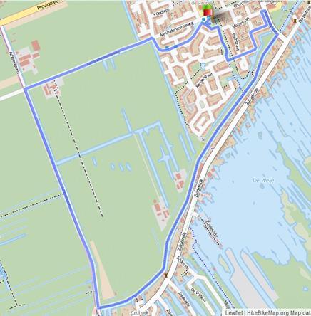 Bijlage 5 Loopparcours 2019 (zie ook http://www.triathlon-nieuwkoop.nl/triathlon/parcours) Start vanaf finishterrein (evenemententerrein, Churchilllaan). Groen gemarkeerd.