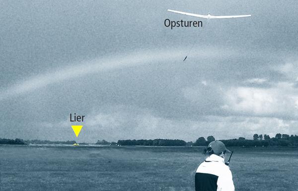 Als de snelheid oploopt, trek je de stuurknuppel geleidelijk naar je toe. TE SNEL LIEREN Bij te snel lieren laat je het vliegtuig met het voetenstuur een paar keer naar links en rechts gieren.