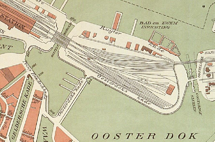 scheepvaart, maar in 1869 werd bij Koninklijk besluit bepaald dat het nieuwe station aan het IJ gebouwd moest worden. In 1870 werd met het werk begonnen.