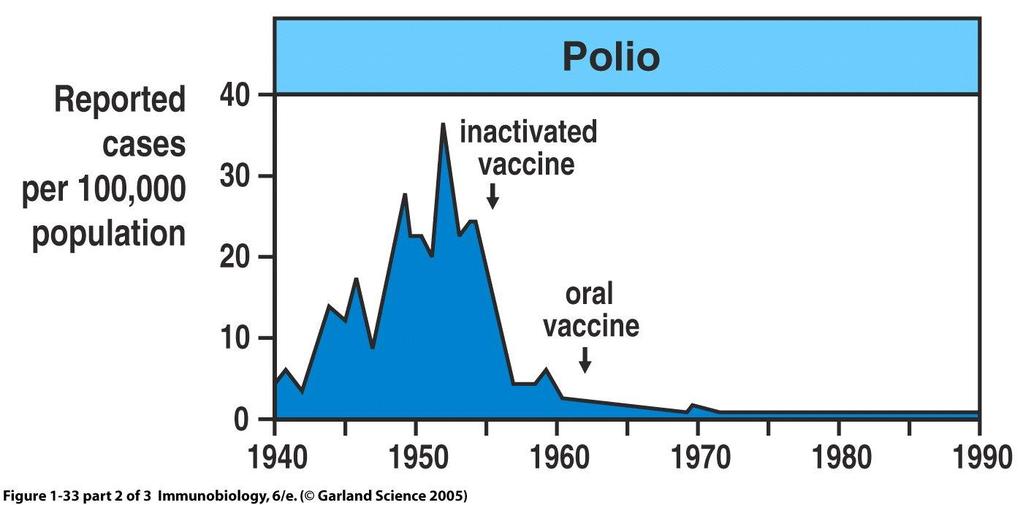 Effectiviteit poliovaccinatie Levend verzwakt virus