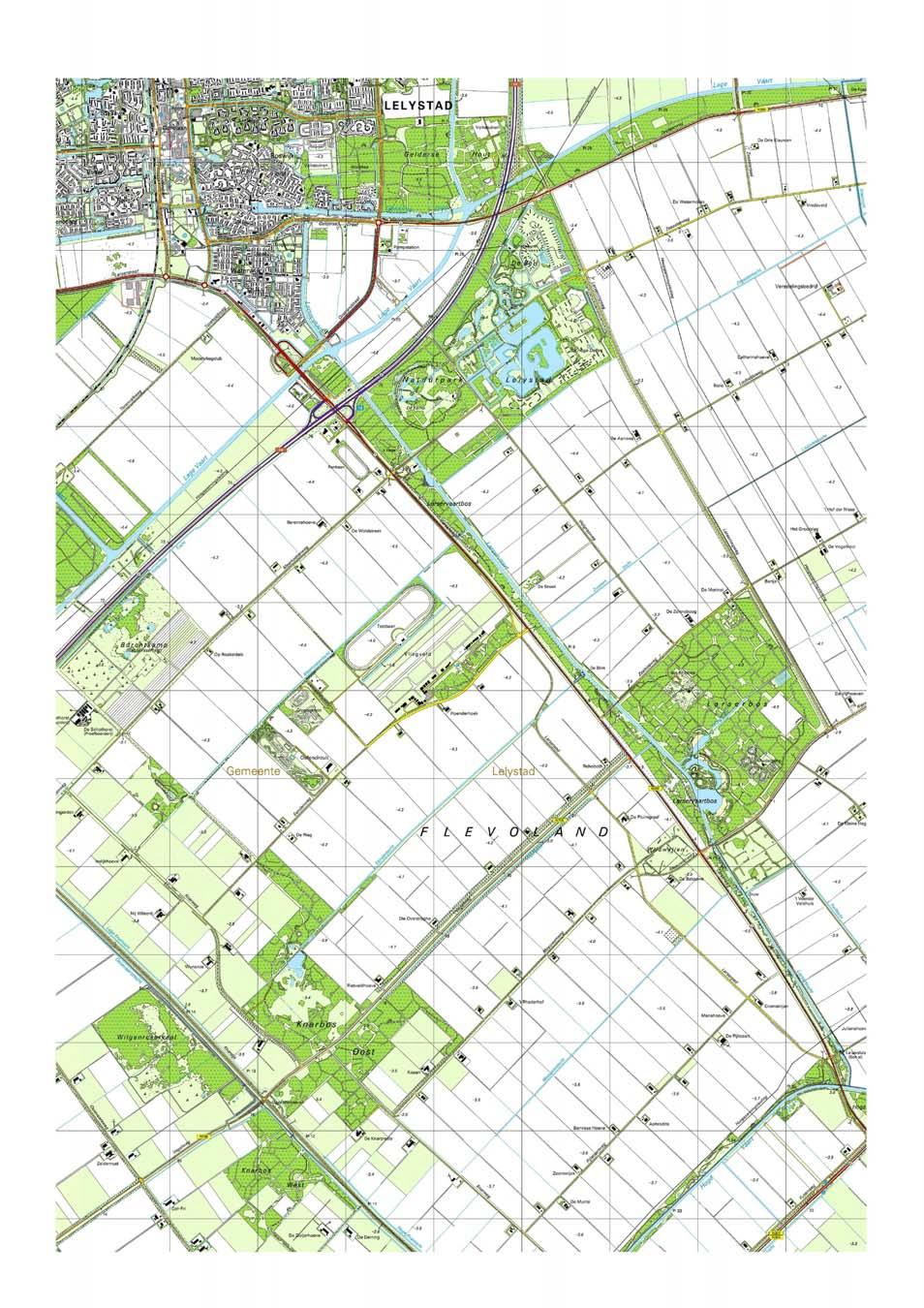 Figuur 6.1 Directe omgeving van de luchthaven Lelystad.