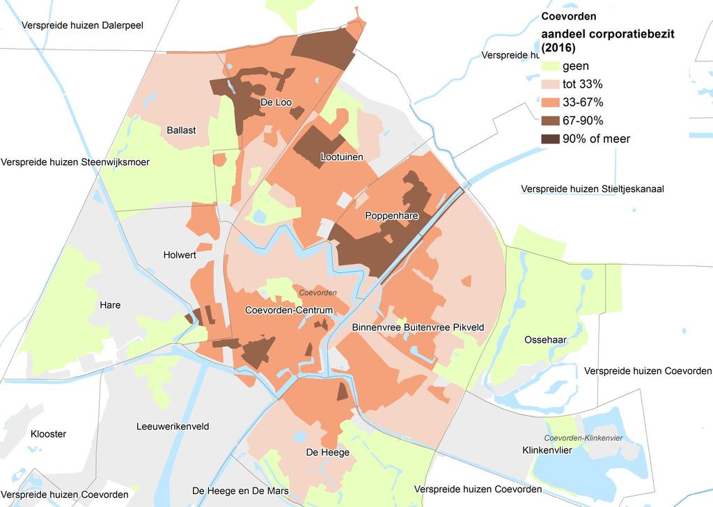 Coevorden Ook hier concentratie van laagste