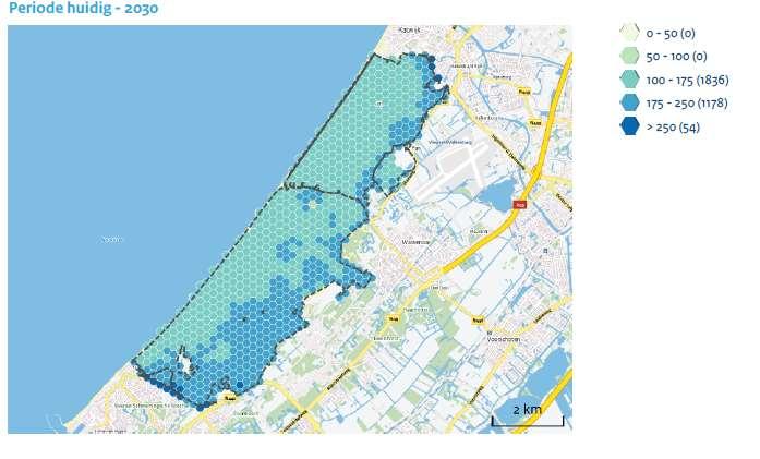 Code naam habitattype of soort Subtype KDW (mol N/ha/jaar) H1318 Meervleermuis N.v.t. Niet stikstof gevoelig De stikstofdepositie in Meijendel & Berkheide bedraagt in de huidige situatie gemiddeld 1195 mol ha/jaar.