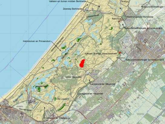 Afbeelding 3.26 Actuele kwaliteit habitattype H2180B duinbossen (vochtig) op basis van de aanwezige vegetaties.