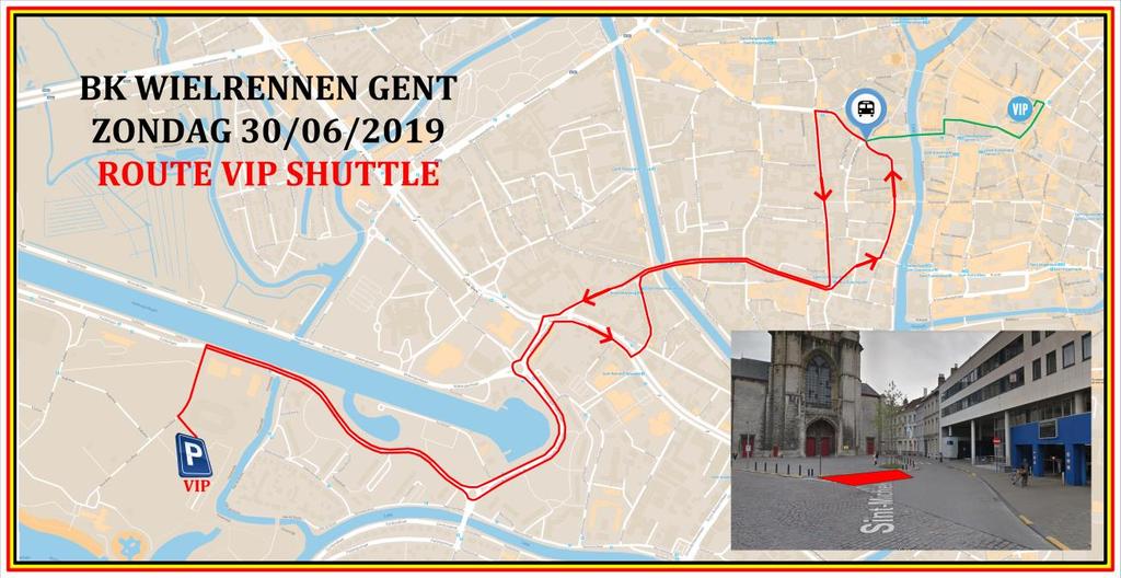 - Vip Shuttle Zuiderlaan Botermarkt AfstapplaatsSint-Michielsplein Eddy Merckx Wielercentrum