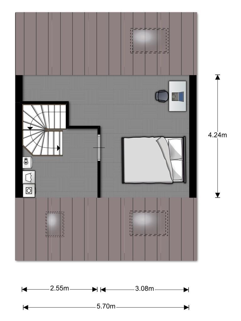 INDELING 2DE ETAGE De getoonde plattegronden dienen