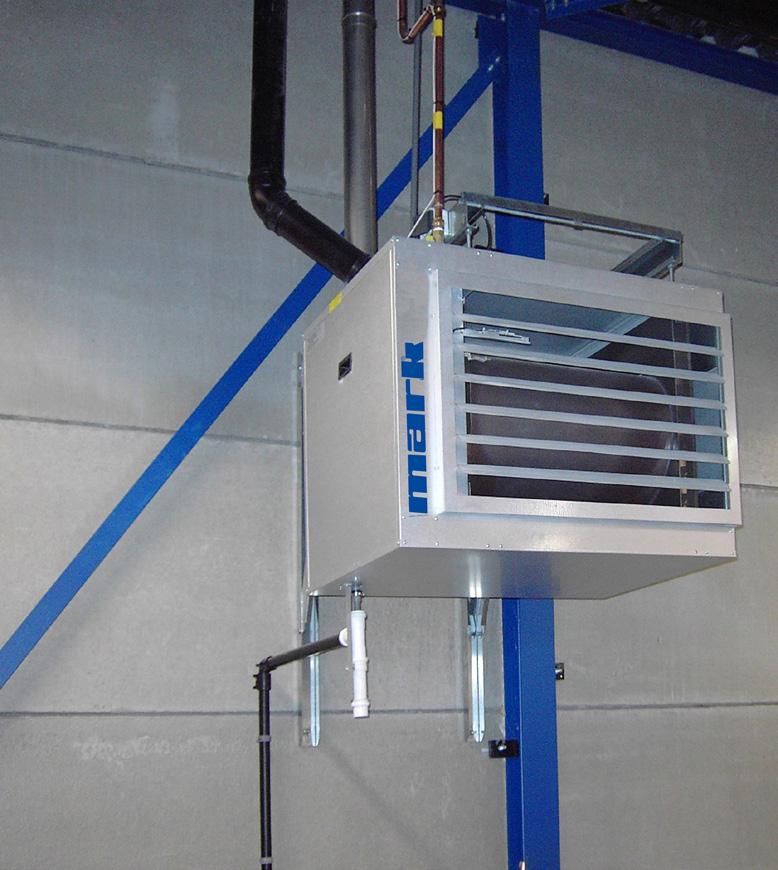 GS+ Milieubewust verwarmen met de GS+ Mark Climate Technology produceert een gasgestookte hoogrendement luchtverwarmer met axiaal ventilator.