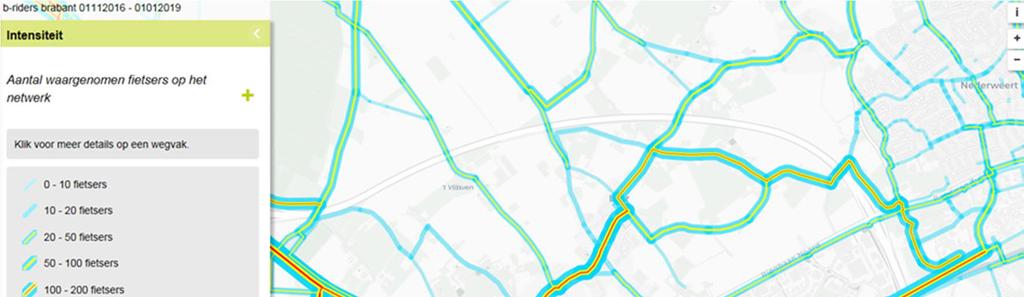 Afbeelding 8 Informatie fietsgebruik routes, B-riders 2016-2018