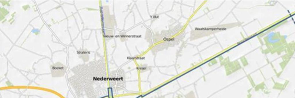 3.3.5 Deelgebied 4: N275-snelfietsroute parallel aan A2 In het kader van de studie naar de N266 en Kanaalzone te Nederweert is voorzien in de aanleg van een fietsbrug over de N275 tussen het Total