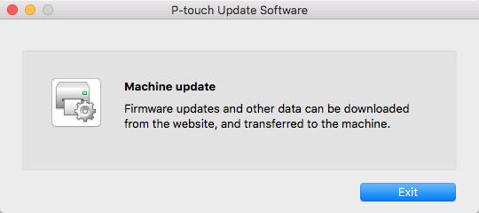 P-touch Software bijwerken c Klik op het pictogram Machine update (Update voor het apparaat). d Selecteer de Printer, controleer of het bericht The machine is connected correctly.