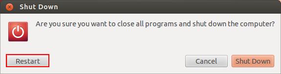 9. Voer de volgende taak uit om de driver te laden. sudo insmod 8821au.ko 10. Steek de EW-7811USC in uw computer en druk op "Restart (Herstarten)". 11.