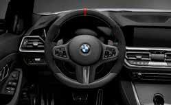 BMW M Performance Stuurwiel cover, Carbon/Alcantara Geschikt voor BMW M Performance stuurwielen zonder stuurverwarming BMW M Performance Stuurwiel cover, Carbon/Leer Geschikt voor