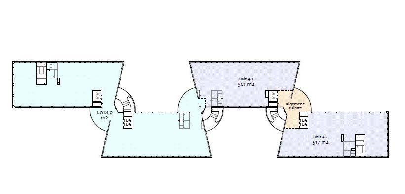 PLATTEGROND 4e verdieping 5e verdieping Kantoorgebouw