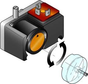 Inbedrijfstelling, ijking en werking van de brander 6.5.3 Minimumgasdrukschakelaar Voer de regeling van de minimumgasdrukschakelaar (Afb.