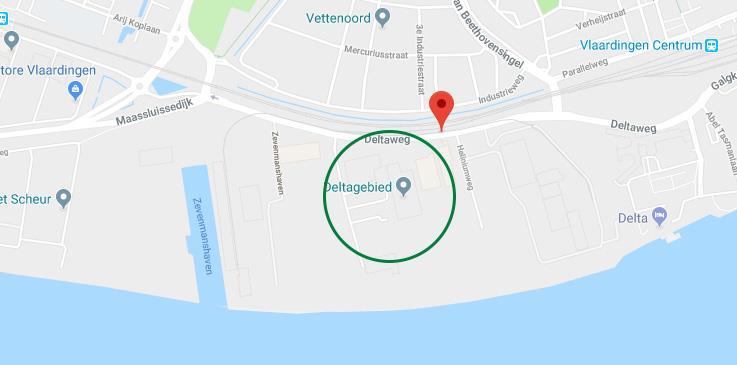 LIGGING EN BEREIKBAARHEID De Deltaweg ligt in Vlaardingen, op bedrijventerrein Zeemanshaven, op korte afstand van het centrum.