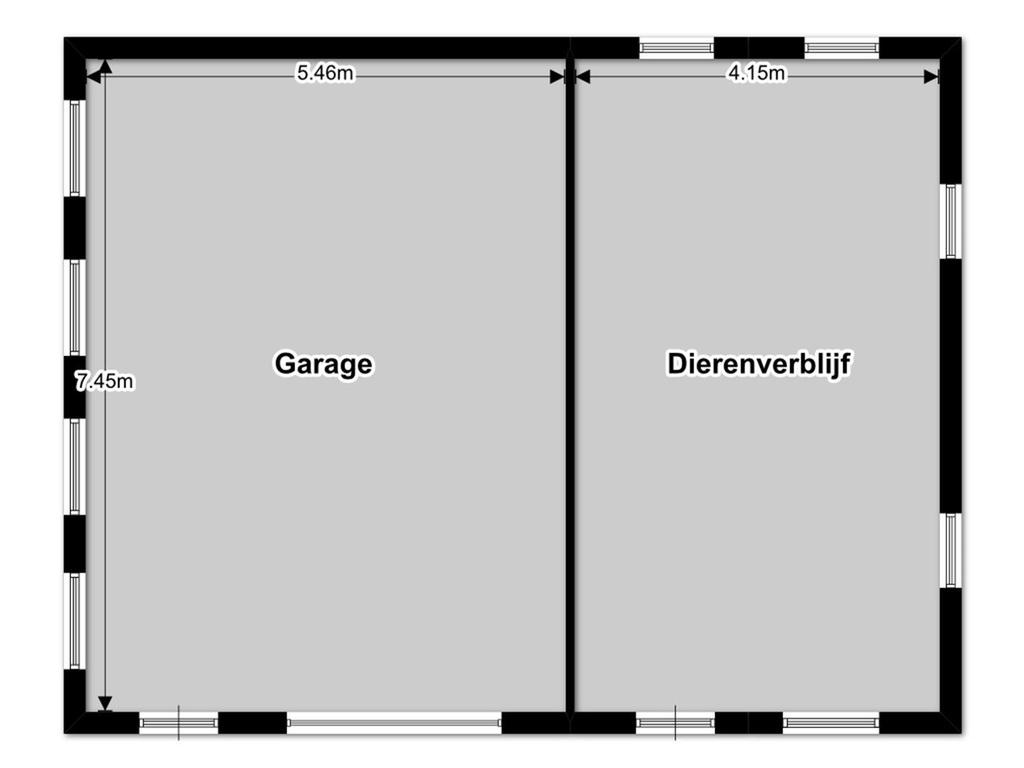 Plattegrond bijgebouw De tekening is met zorg