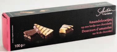 65 30 stuks 25,50 /kg /300 g Koekjes Carrefour Selection Amandelzoetjes of Kokos chocolade 17,50 /kg 2, 19 1, 75