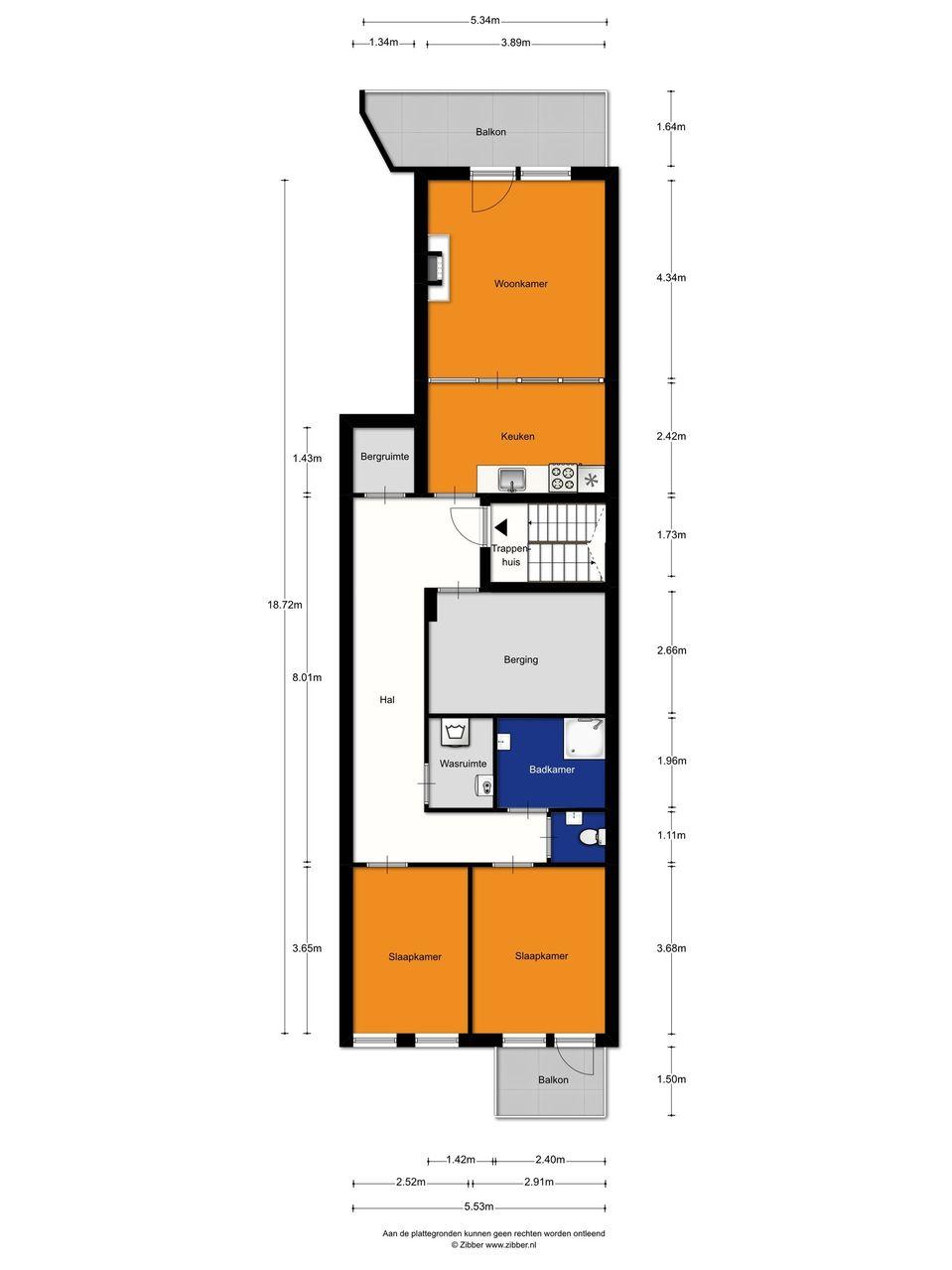 Plattegrond Appartement van der