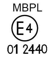 1.5.2014 L 130/53 BIJLAGE 2 OPSTELLING VAN GOEDKEURINGSMERKEN a = min. 12 mm. De koplamp met bovenstaand goedkeuringsmerk is in Nederland (E4) goedgekeurd onder nummer 012439.