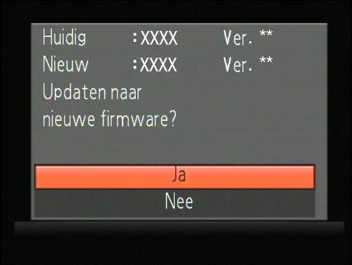 5 De update van de camerafirmware uitvoeren De menu s die weergegeven worden op uw camera kunnen verschillen van diegene die hier getoond worden.