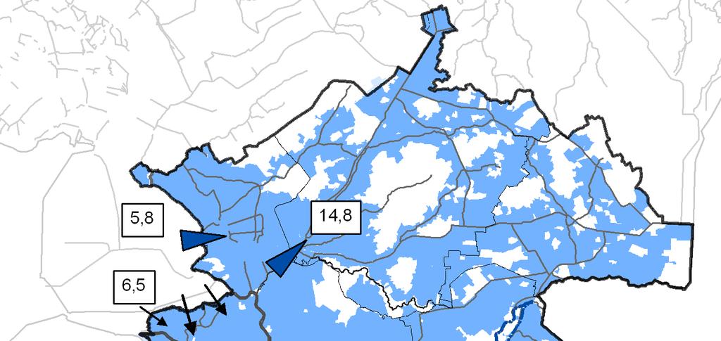 Figuur 4.1: Wateraanvoer vanuit het hoofdsysteem Natuur Om de effecten op natuurwaarden te bepalen wordt onderscheid gemaakt in aquatische natuur en terrestrische natuur.