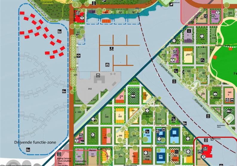 Floating FoodLab Ontwerp een drijvende boerderij Ontwerp een drijvende boerderij voor bij de nieuwe school van Aeres Hogeschool op het Floriade terrein.