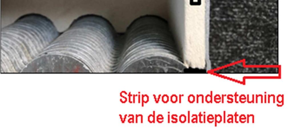 - De achterliggende (staande) aluminium wand mag niet zichtbaar zijn, ook niet langs de bovenrand en bij doorvoeringen van de electrodes en het kijkglas.