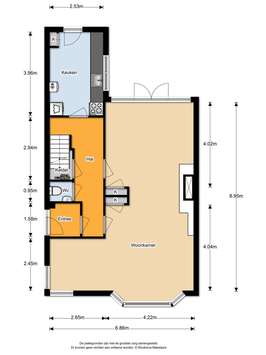 PLATTEGROND De plattegrond is niet op schaal en is bedoeld een indicatie te geven van