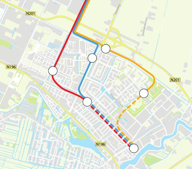 Deelonderzoek 2: Bus of tram naar Uithoorn In de notitie Bus of tram is geconstateerd dat er twee mogelijkheden zijn om in te grijpen in het openbaar vervoer op de zuidelijke corridor.
