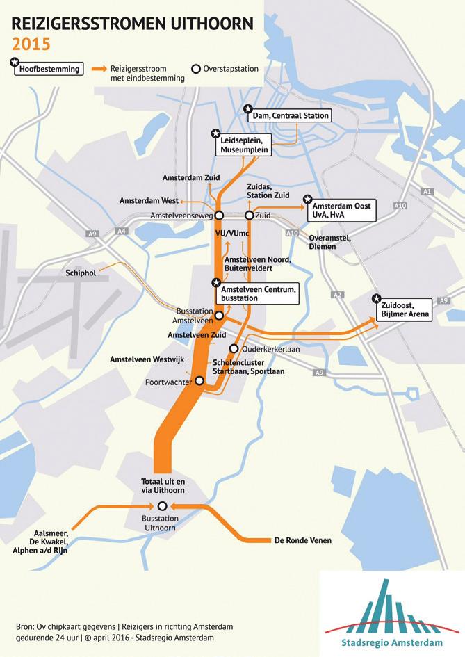 Deelonderzoek 7: Openbaar vervoer in de voorkeursvariant In de Lijnennetvisie heeft de Stadsregio Amsterdam de kaders vastgesteld (mei 2015) voor een nieuw lijnennet van bus, tram en metro na de