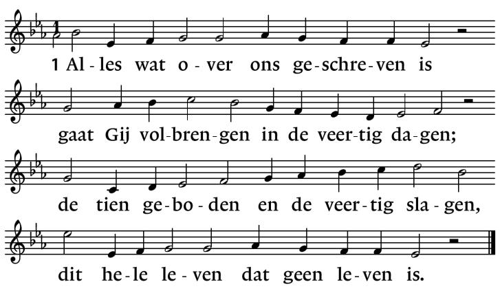 Amen Bemoediging en groet Kyriegebed Lied 536: 1 4 2. De schepping die voor ons gesloten was ontsluit Gij weer, Gij opent onze ogen.