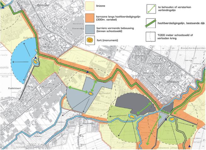 24 Afbeelding 8 Deelgebied Aalsmeer uitsnede Uithoorn Ruimtelijk beleidskader Stelling van Amsterdam Door het opstellen van het provinciaal Beeldkwaliteitsplan is een streefbeeld opgesteld evenals