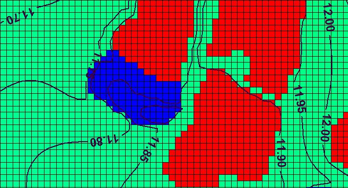 memonummer: 130917 233524JvRmemodepotsKoningsven betreft: Verspreiding nutriënten naar het grondwater omputlocaties Koningsven Isohypsen rond deelgebied 4 in wintersituatie (GHG) In de figuren 6 en 7