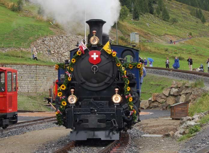 de opening van het deeltraject Gletsch-Oberwald hoort hier