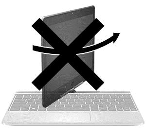 apps. VOORZICHTIG: Om te voorkomen dat de scharnieren van het scherm in notebookstand beschadigd raken, mag