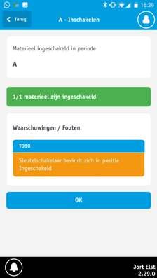 8. RS (REMOTE SWITCH) Wanneer u de periode opent, kunt u per ZKL 3000 RC zien wat de oorzaak van de waarschuwing of foutmelding is.