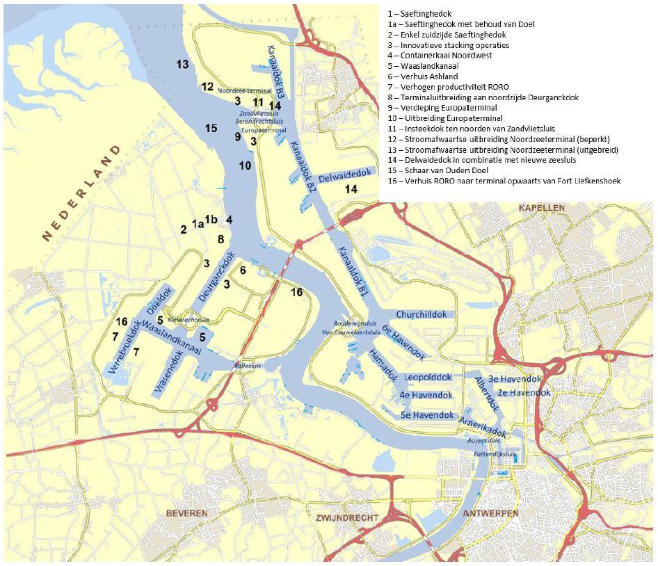 Figuur 2 Geografische situering van de bouwstenen