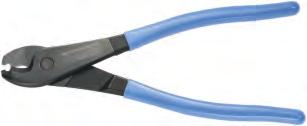 KABKNIPTANGN 11 KABKNIPTANGN VOOR KOPR N AUMINIUM Handkabelkniptang koper/aluminium 10 mm Met de inkeping aan het eind van de bek kan kabel worden gestript. Voor één- en meerdraadskabels.